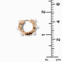 Gold Embellished 25MM Thick Hoop Earrings,