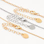 Mixed Metal Spike &amp; Star Charm Choker Necklaces - 3 Pack,