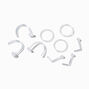 20G Mixed BioFlex&reg; Stud &amp; Hoop Nose Rings - 6 Pack,