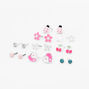 Pink Cherry Mixed Stud Earrings &#40;9 Pack&#41;,