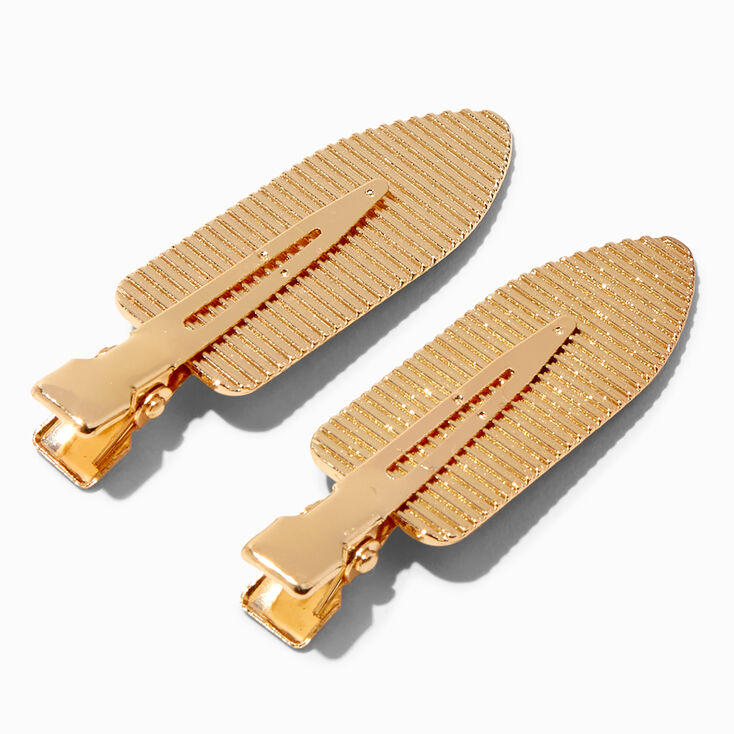 Gold Metal No Crease Hair Styling Clips - 4 Pack,