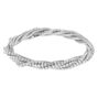 Silver Rhinestone Twist Stretch Bracelet,