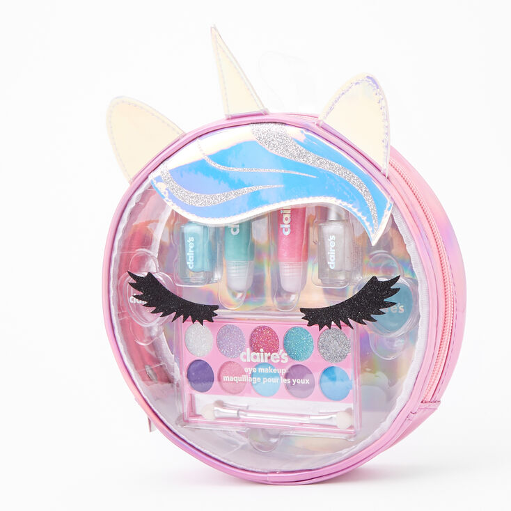Palette compacte de maquillage t&ecirc;te de licorne - Rose,