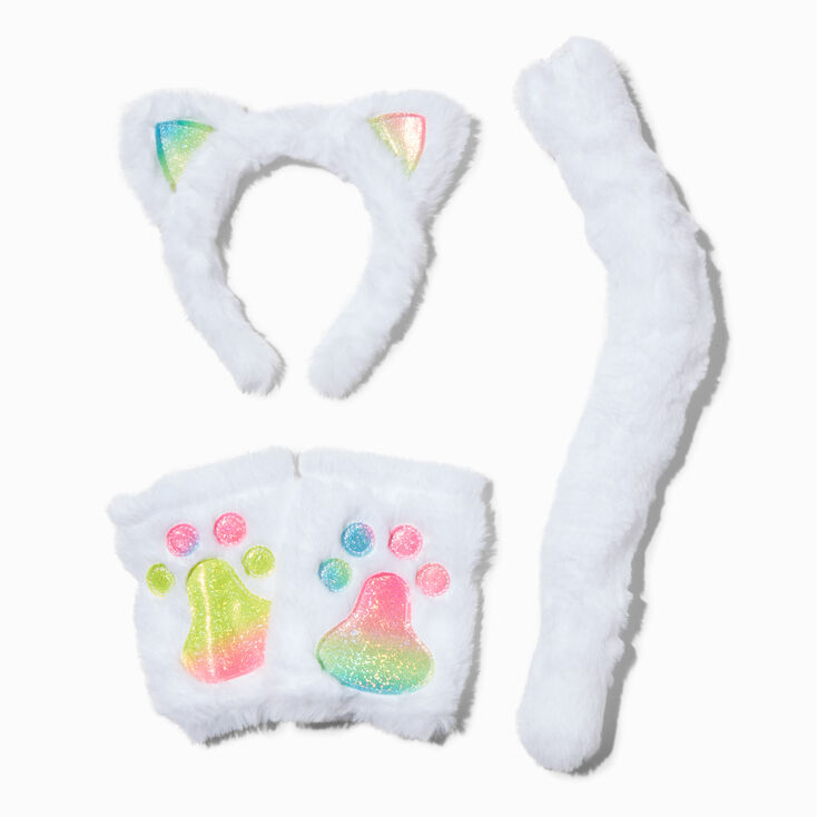 Ensemble de d&eacute;guisement chat blanc - Lot de 3,