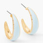 Gold-tone and Blue 20MM Hoop Earrings,
