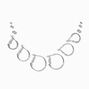 Boucles d&rsquo;oreilles empilables cr&eacute;oles et boules de tailles graduelles couleur argent&eacute;e - Lot de 6,