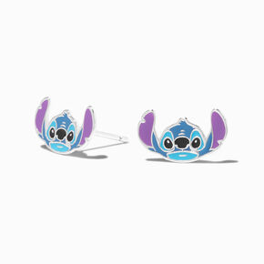 Sterling Silver Disney Stitch Enamel Stud Earrings,