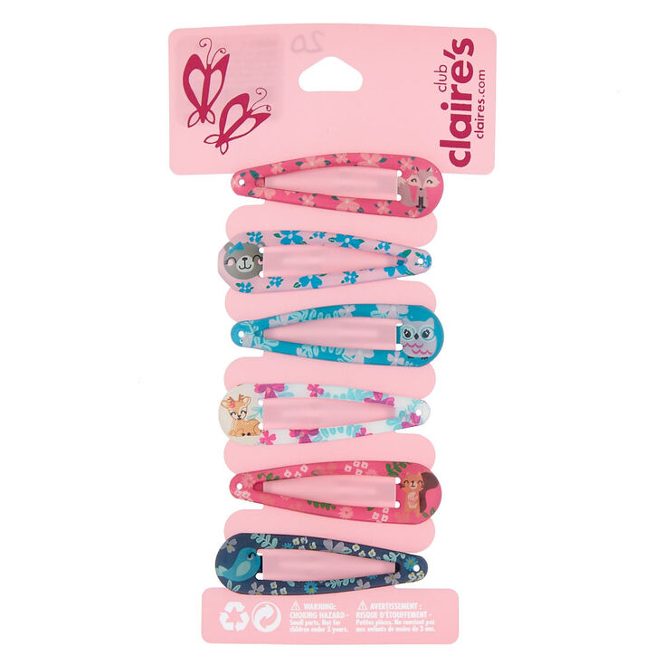 Claire's Lot de 6 barrettes clic clac animaux du Claire's Club