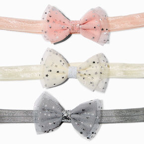 Claire&#39;s Club Neutral Bow Headwraps - 3 Pack,