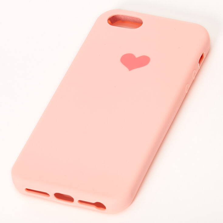 Coque de portable c&oelig;ur rose - Compatible avec iPhone 5/5S,