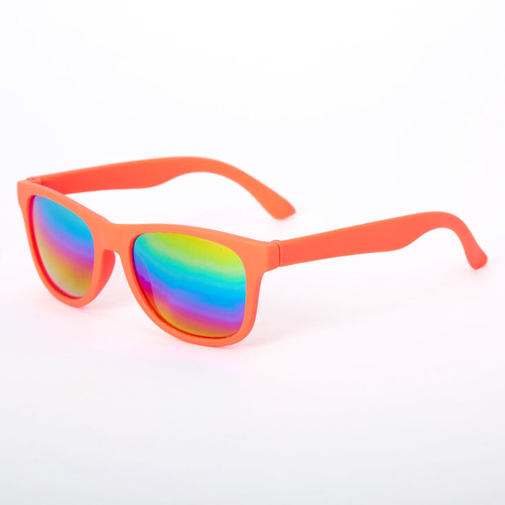 Claire's Lunettes de soleil rétro fluo Claire's Club - Corail