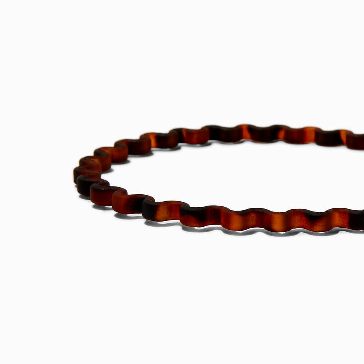 Shiny &amp; Matte Tortoiseshell Zig Zag Headbands - 2 Pack,