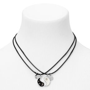 Best Friends Sun &amp; Moon Yin Yang Pendant Cord Necklaces - 2 Pack,