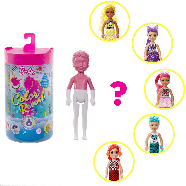 Pochette surprise poup&eacute;e qui change de couleur Barbie&trade; Chelsea Monochrome - Les mod&egrave;les peuvent varier,
