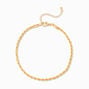 18k Yellow Gold Plated Woven Rope Chain Anklet,