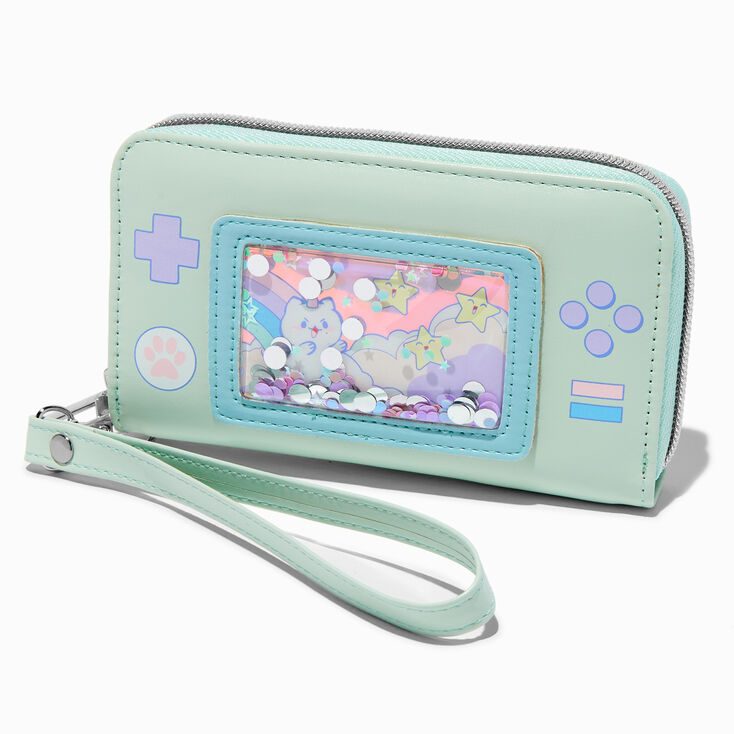 Caticorn Gamer Mint Wristlet Wallet,