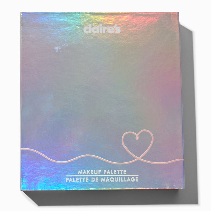 Palette compacte de maquillage 48&nbsp;pi&egrave;ces c&oelig;ur holographique,