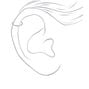 Silver 16G Sleek Cartilage Clicker Hoop Earring,