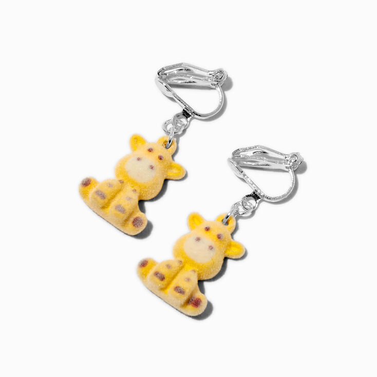 Pendantes &agrave; clip girafe duveteuses,