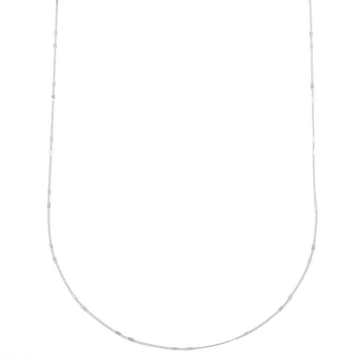 Claire's Chaîne de collier avec mailles couleur argenté