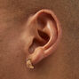 Gold-tone Textured Half Hoop Earrings,