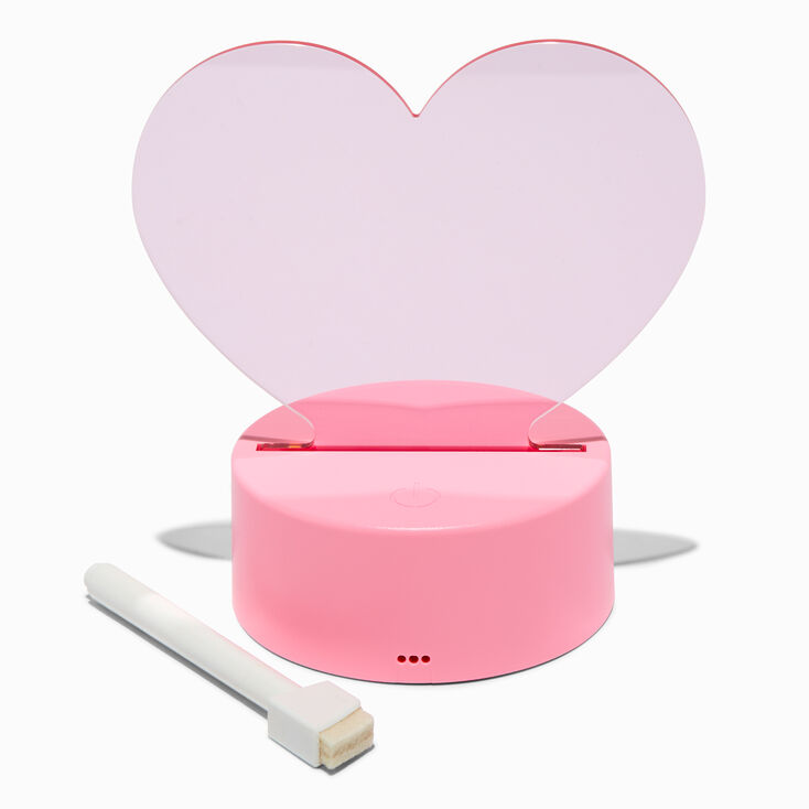 Heart-Shaped Light-Up Dry Erase Board,