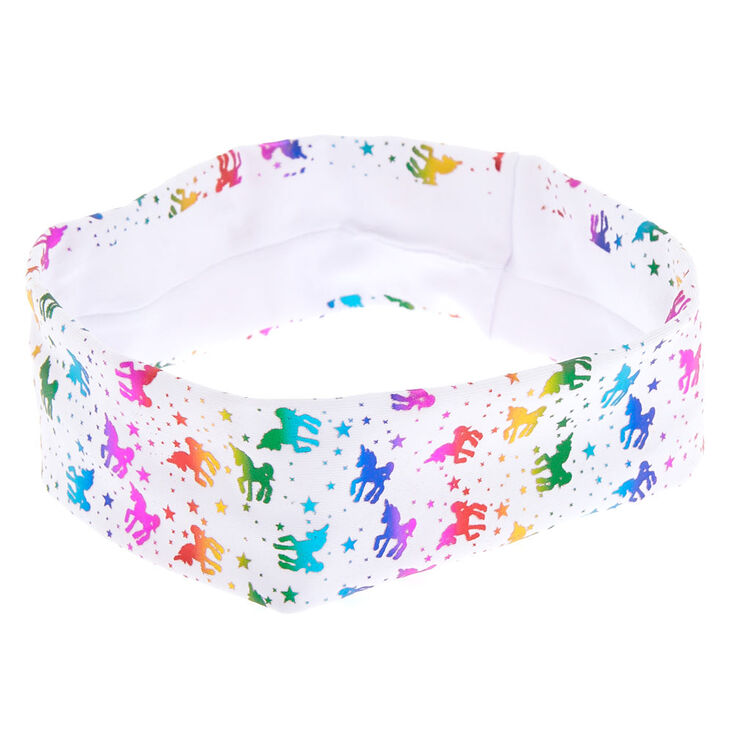 Rainbow Unicorn Headwrap - White,