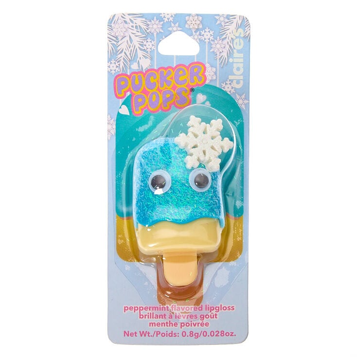 Pucker Pops Blue Snowflake Lip Gloss - Peppermint,