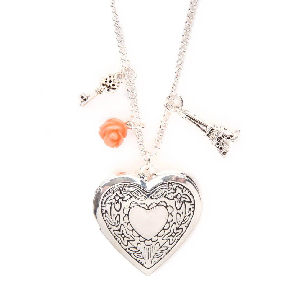 heart photo locket necklace