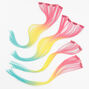 Rainbow Ombre Faux Hair Clip In Extensions - 4 Pack,