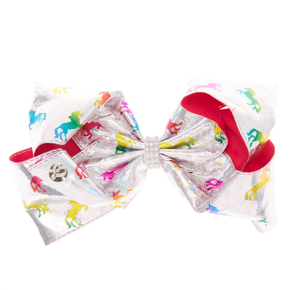 JoJo Siwa™ Large Unicorn Wonder Hair Bow – Silver,
