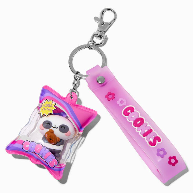 Inflatable Cookie Panda Wristlet Keychain,