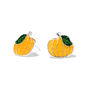 Glitter Pumpkin Stud Earrings,