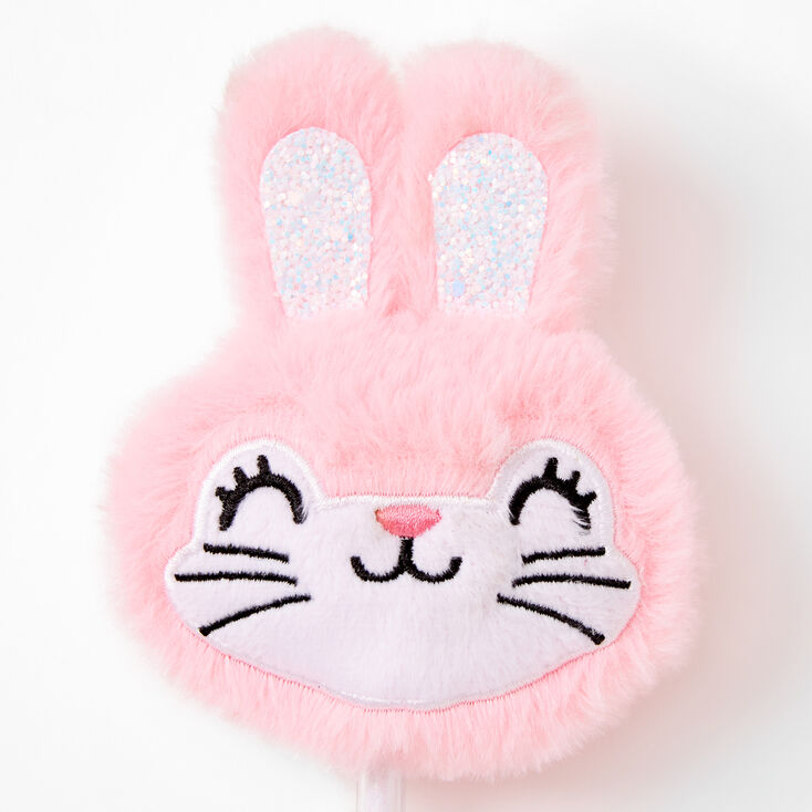 Bunny Rabbit Face Plush Pen - Pink,