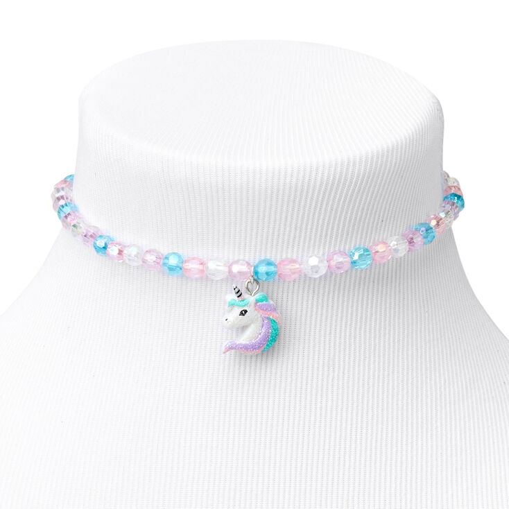 Claire&#39;s Club Lilac Unicorn Beaded Jewelry Set - 2 Pack,