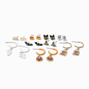 Halloween Mixed Stud &amp; Drop Earrings - 9 Pack,