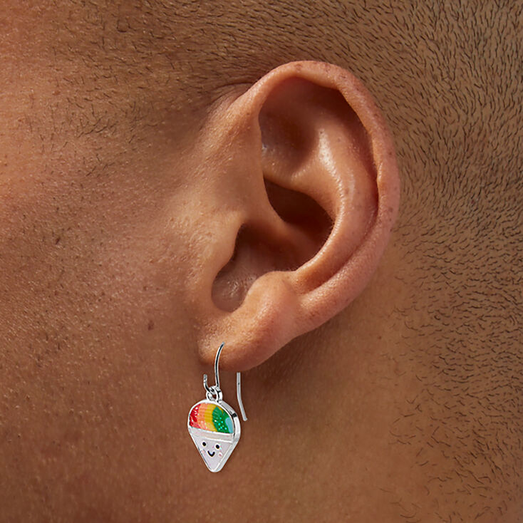 Happy Face Snow Cone Drop Earrings,