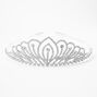 Silver-tone Rhinestone Lotus Princess Tiara,