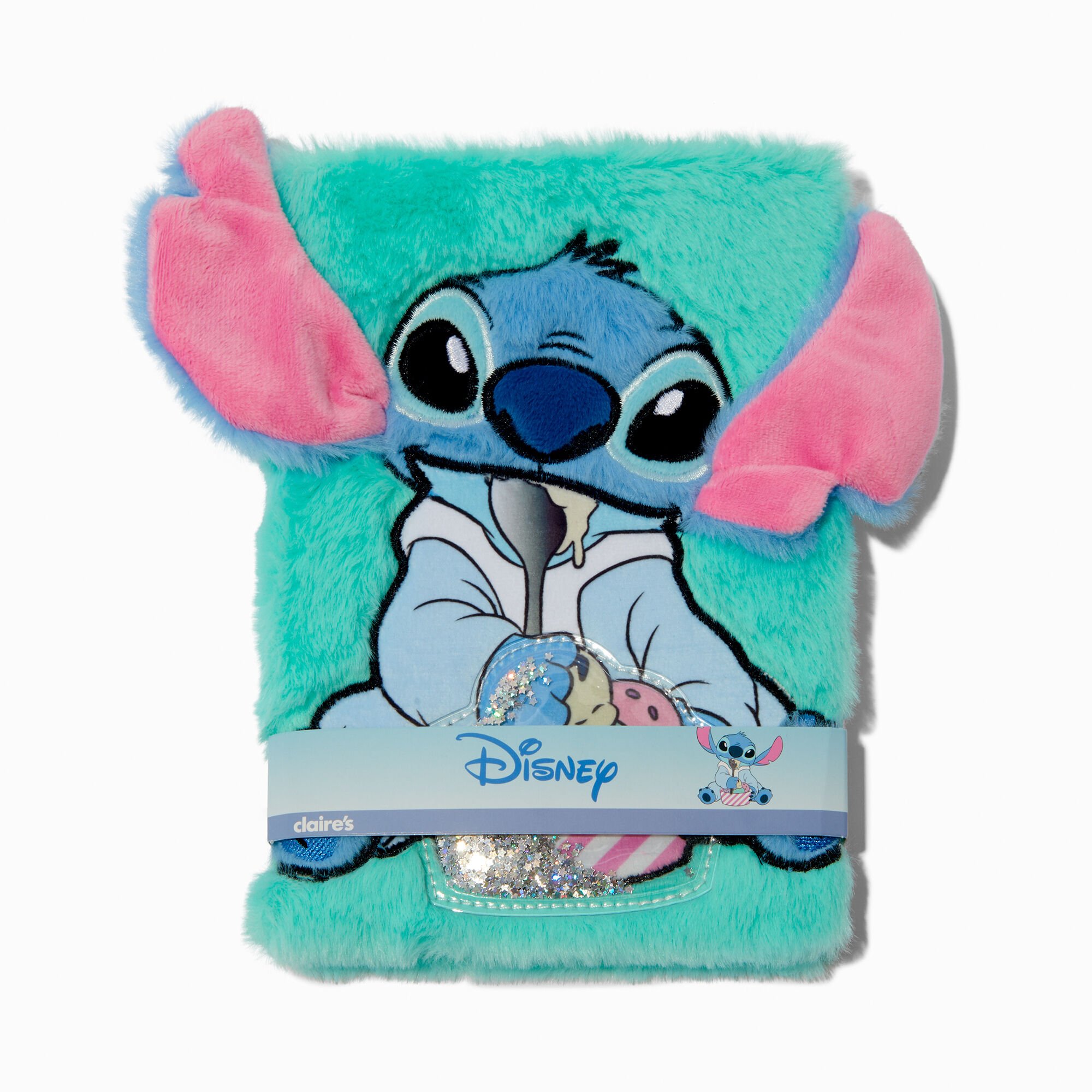 Disney Stitch Claire's Exclusive Slumber Party Furry Notebook,