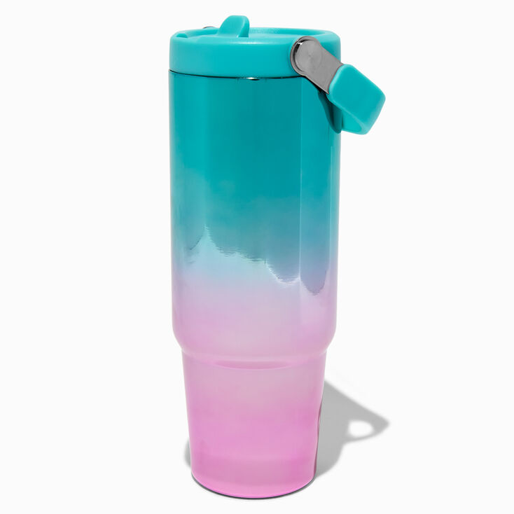 Teal &amp; Pink Ombr&eacute; Stainless Steel Water Bottle,