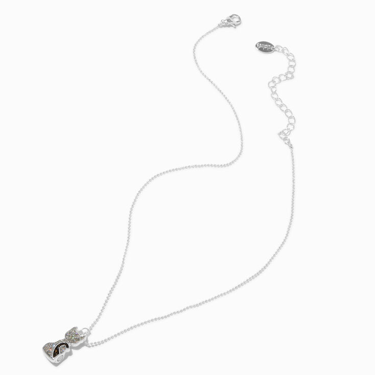 Best Friends Glitter Kitty Cat Pendant Necklaces - 2 Pack,