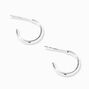 C LUXE by Claire&#39;s Sterling Silver 10mm Hoop Earrings,