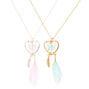 Lot de 2&nbsp;colliers &agrave; pendentif attrape-r&ecirc;ves motif papillon best friends,