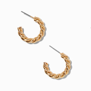 Gold-tone Rope 20mm Hoop Earrings,