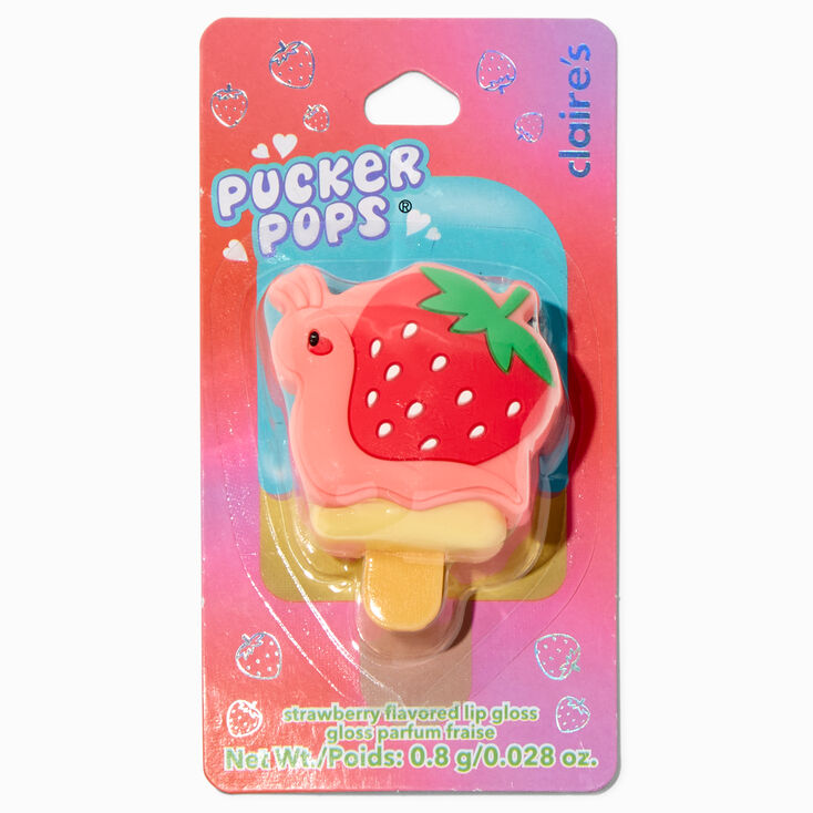 Pucker Pops&reg; Strawberry Snail Lip Gloss - Strawberry,