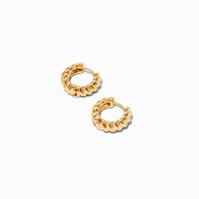 Cr&eacute;oles &agrave; charni&egrave;re torsad&eacute;es 12&nbsp;mm couleur dor&eacute;e C LUXE by Claire&rsquo;s,