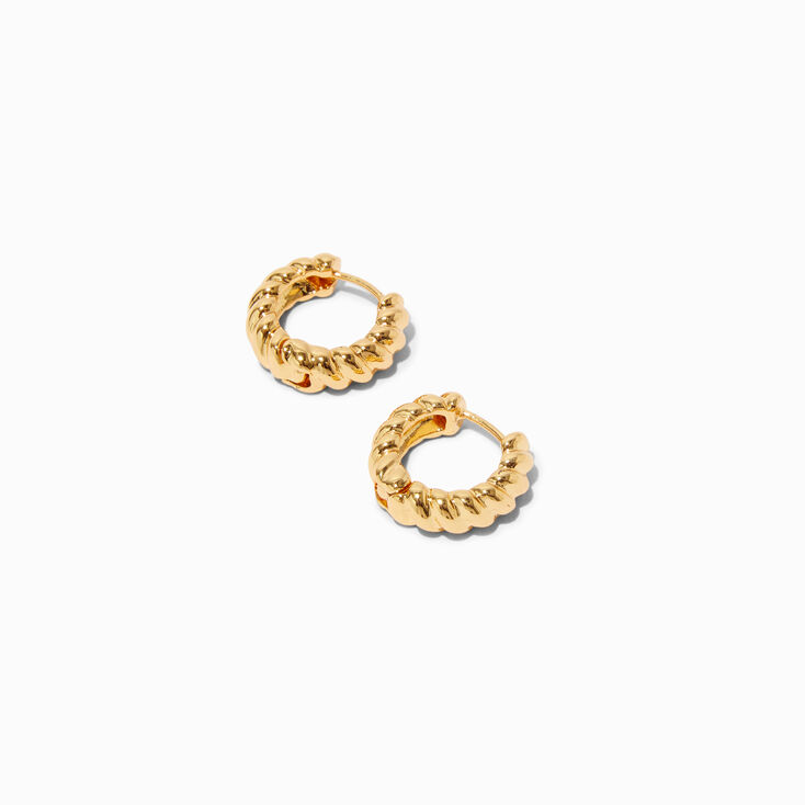 Cr&eacute;oles &agrave; charni&egrave;re torsad&eacute;es 12&nbsp;mm couleur dor&eacute;e C LUXE by Claire&rsquo;s,
