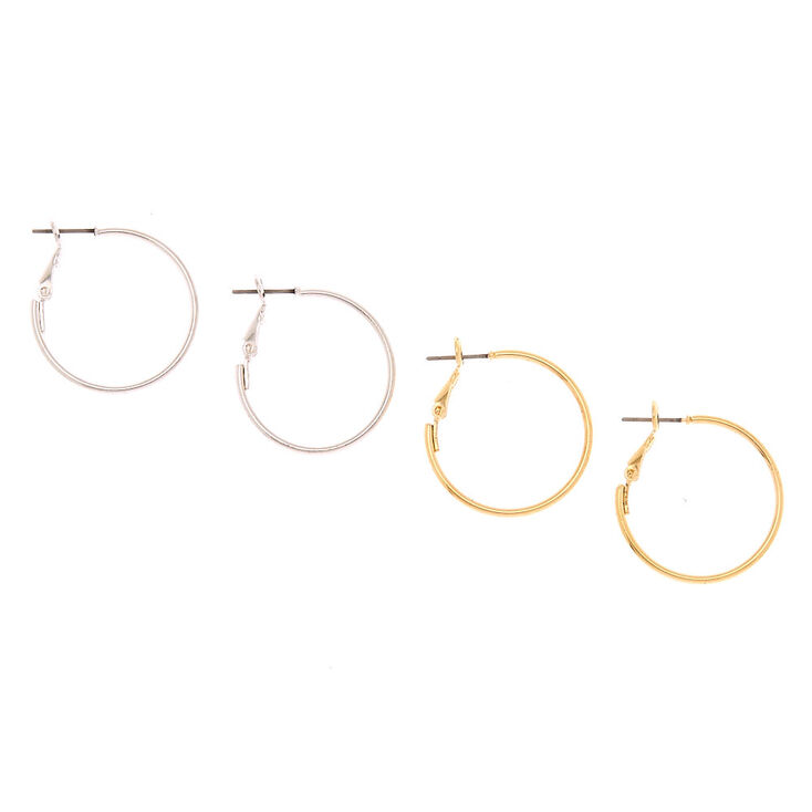 Mixed Metal Earrings - 6 Pack,