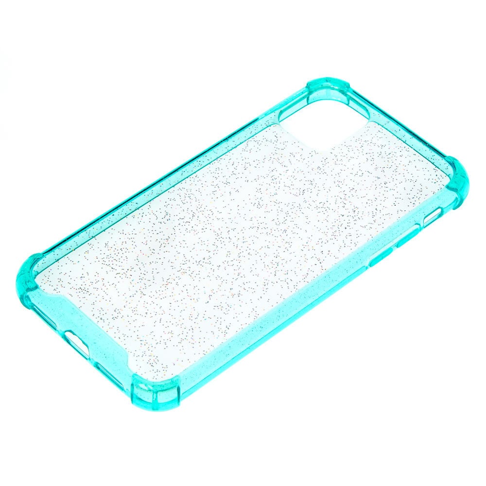 Clear Mint Glitter Protective Phone Case - Fits iPhone® 11,