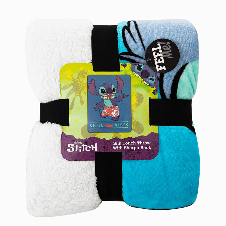 Disney Stitch Oversized Silk Touch Sherpa Throw Blanket,